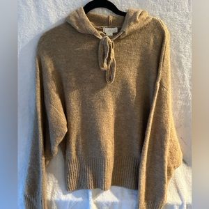 Wooly fuzzy tan hoodie